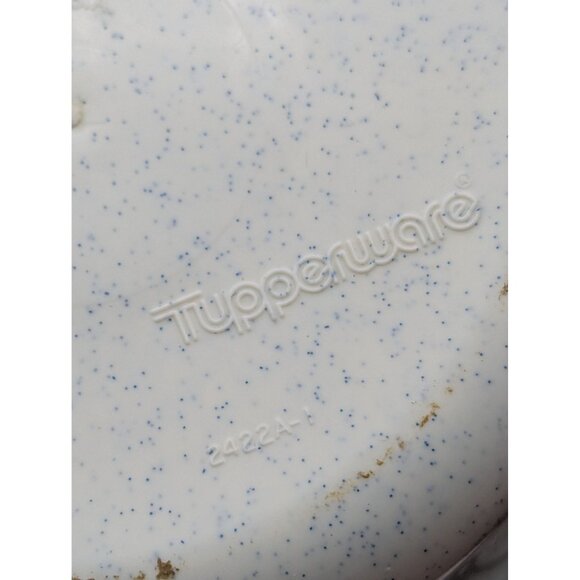 Vintage 3 Piece Tupperware One Touch Blue Lids Speckled Canisters Storage A,B,D - Picture 6 of 16